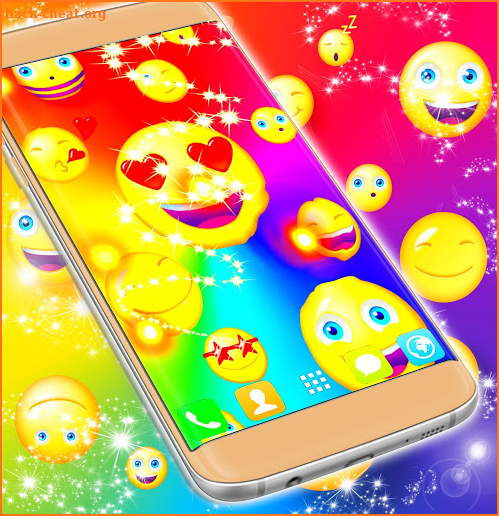 Fun Colorful Emoji Wallpaper screenshot