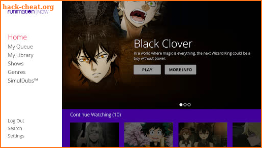 FunimationNow for Android TV screenshot