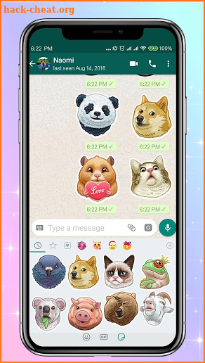 Funny Animal Emoji Stickers screenshot