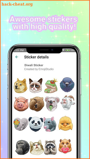 Funny Animal Emoji Stickers screenshot