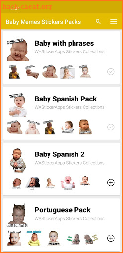 Funny baby faces stickers WAStickerApps screenshot