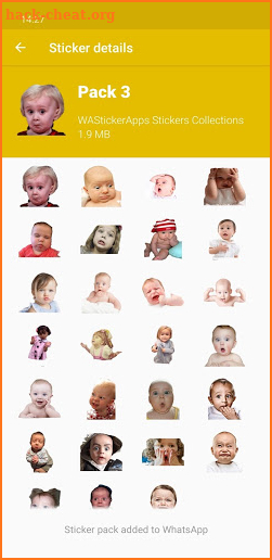 Funny baby faces stickers WAStickerApps screenshot