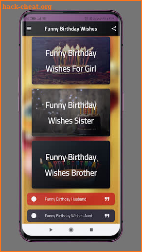 funny birthday wishes screenshot