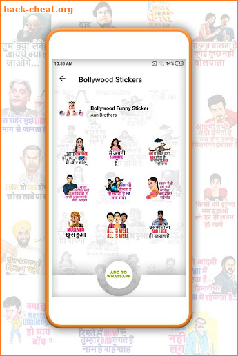 funny bollywood stickers for whatsapp screenshot
