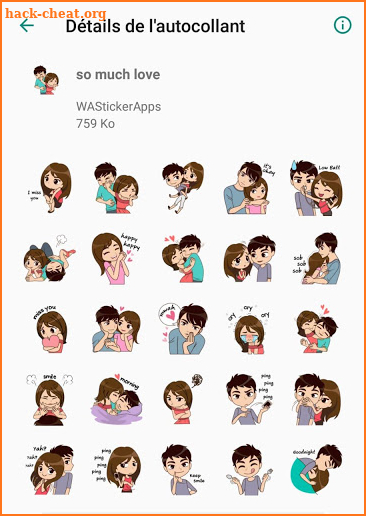 Funny Couple In Love stickers - WAStickerApps screenshot