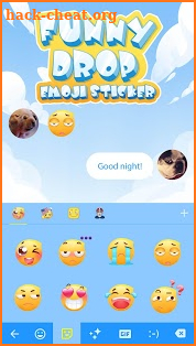 Funny Drop Emoji Sticker screenshot