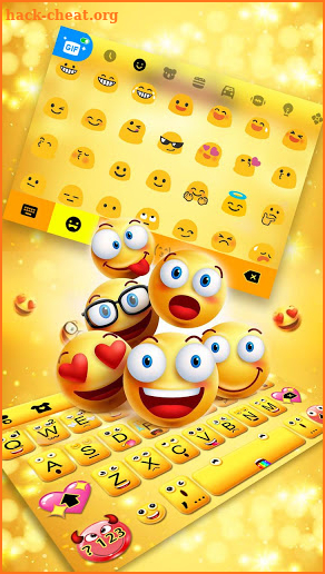 Funny Emoji Party Keyboard Background screenshot