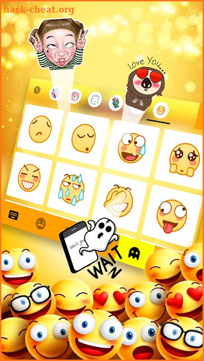 Funny Emoji Party Keyboard Background screenshot
