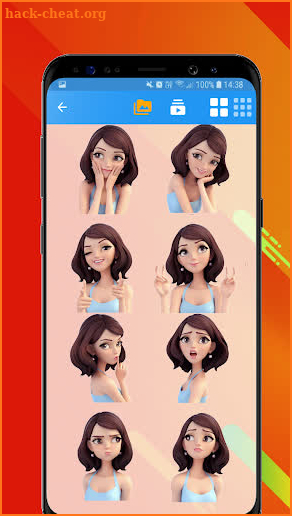 Funny Emoji Stickers For WhatsApp - Kiss GIF screenshot
