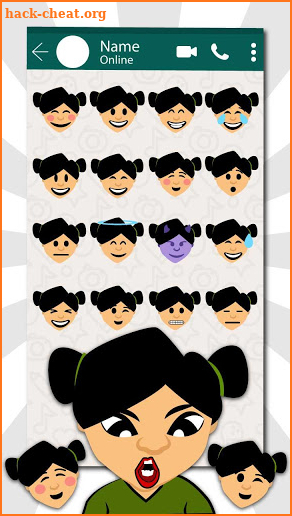 Funny Face Girl Emoji Stickers screenshot