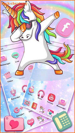 Funny Unicorn Themes HD Wallpapers 3D icons screenshot