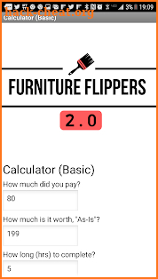Furniture Flippers 2.0 Price Calculator screenshot