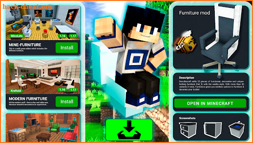 Furniture mod. Minecraft mods. screenshot