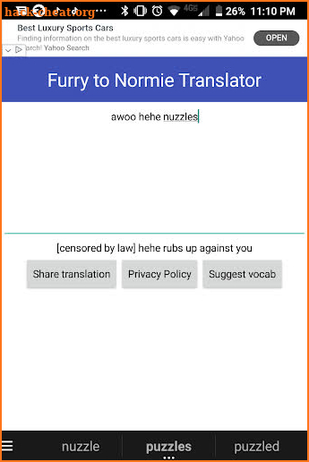 Furry to Normie Translator screenshot
