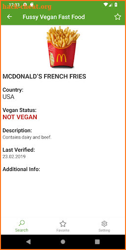Fussy Vegan Fast Food USA screenshot
