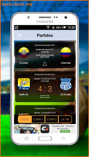 futbol Ecuador app screenshot
