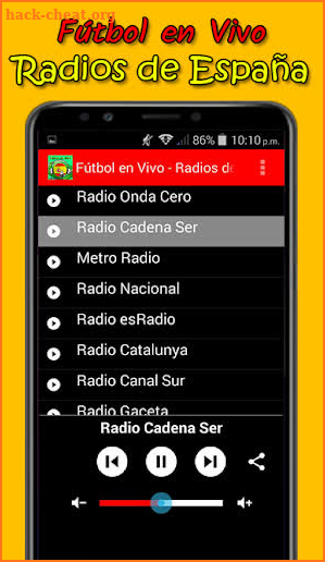 Fútbol en Vivo - Radios de España screenshot