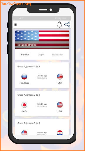 Futbol Playa - mundial - Resultados screenshot
