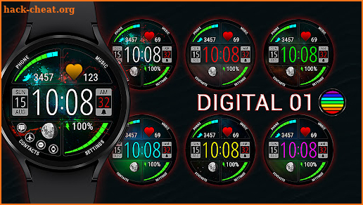 Futorum H16 Digital watch face screenshot