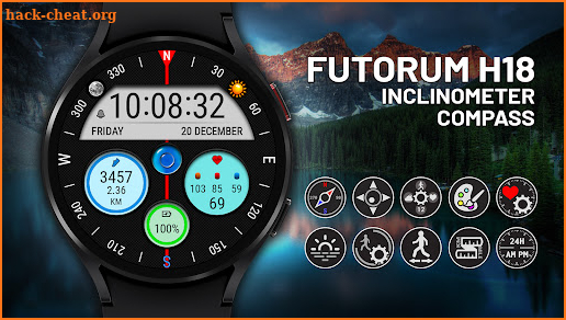 Futorum H18 Compass watch face screenshot