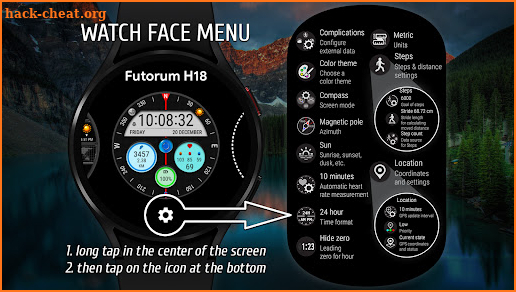 Futorum H18 Compass watch face screenshot