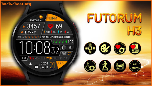 Futorum H3 Digital watch face screenshot