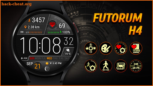 Futorum H4 Digital watch face screenshot