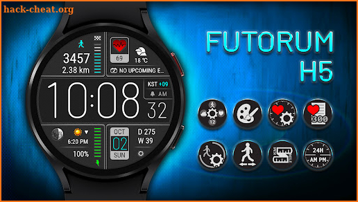 Futorum H5 Digital watch face screenshot