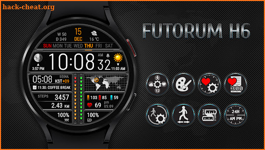 Futorum H6 Digital watch face screenshot