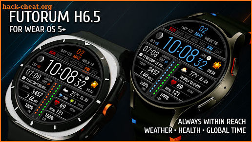 Futorum H6.5 Digital watchface screenshot
