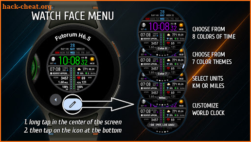 Futorum H6.5 Digital watchface screenshot