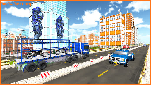 Future Police Robot Bike Airplane Transporter screenshot