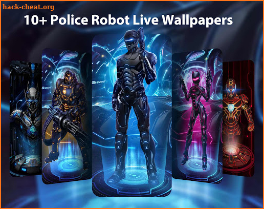 Future Robot Police Live Wallpapers Themes screenshot