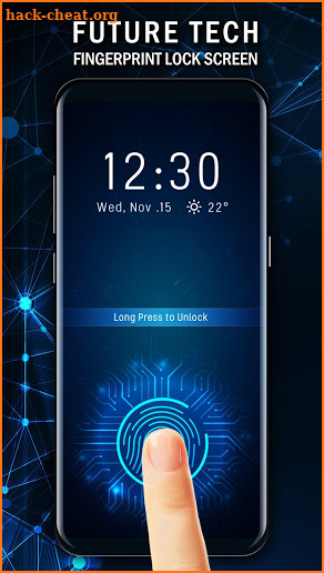 Future Tech Fingerprint Lock Screen for Prank screenshot