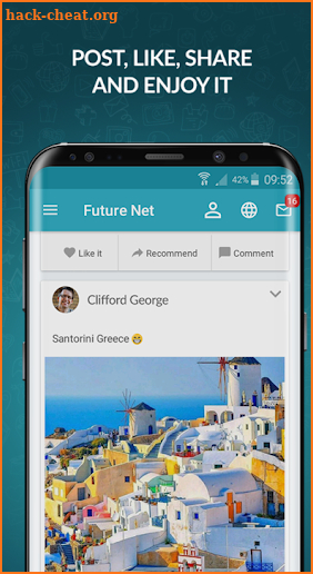 FutureNet your social app screenshot