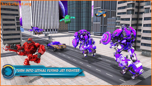 Futuristic Car Flying Robot Transformation War screenshot