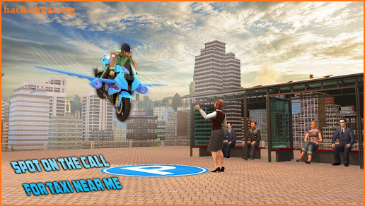 Futuristic Flying Bike Taxi Simulator screenshot