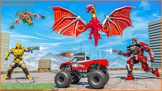 Futuristic Flying Dragon Robot War Game screenshot
