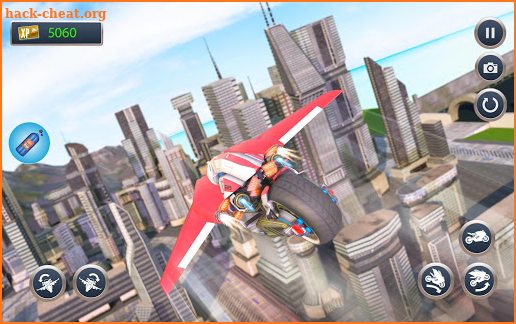 Futuristic Flying Motorbike Rider Driving screenshot