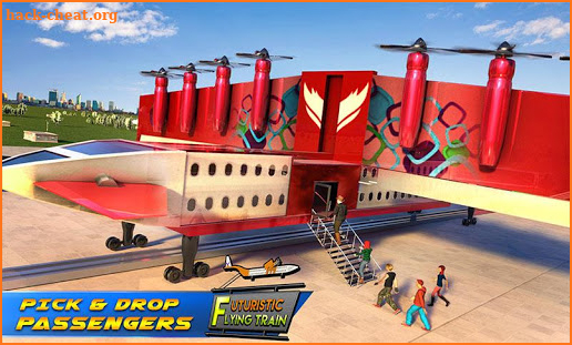 Futuristic Flying Train Simulator Taxi Train Games screenshot