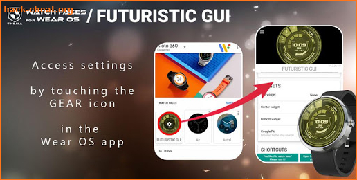 Futuristic GUI Watch Face screenshot