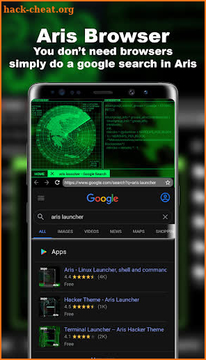Futuristic Hacker Launcher screenshot