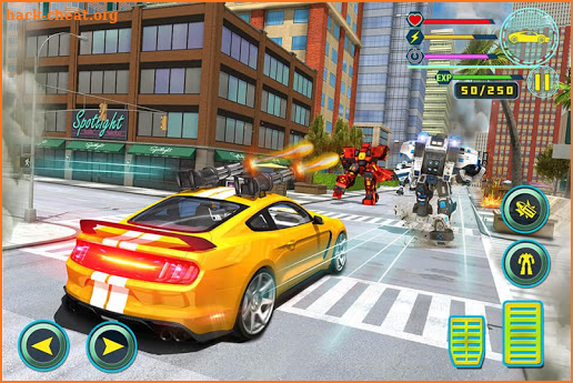 Futuristic Rhino Robot Car Transformation Game screenshot