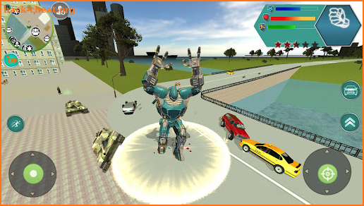 Futuristic Robot Ball Transform Battle City screenshot