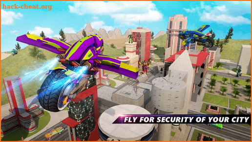 Futuristic Robot Flying Bike War Simulator screenshot