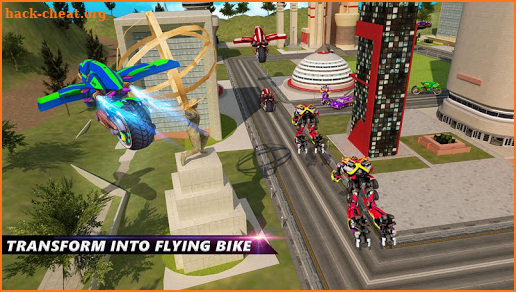 Futuristic Robot Flying Bike War Simulator screenshot