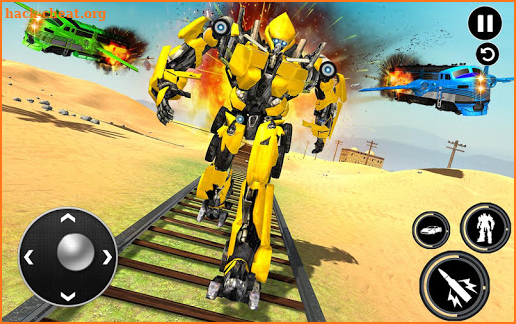 Futuristic Train Transforming Robot Games screenshot