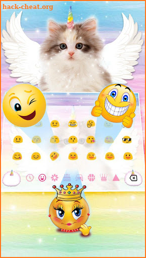 Fuzzy Angle Unicorn Cat Keyboard Theme screenshot