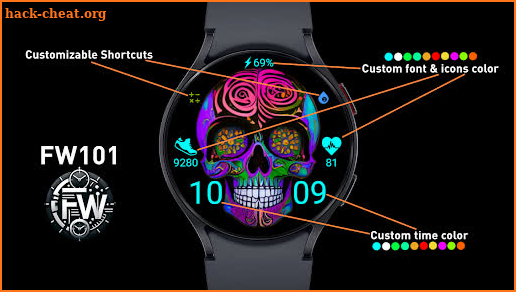 FW101 Digital Watch Face screenshot