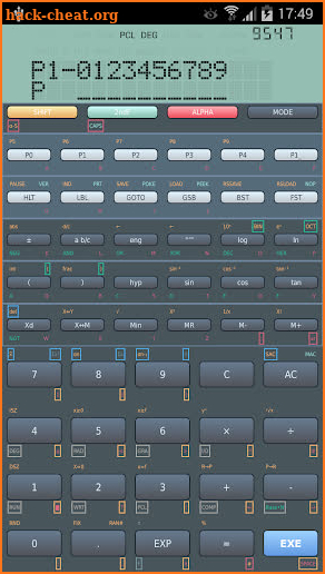 FX-603P programable calculator screenshot